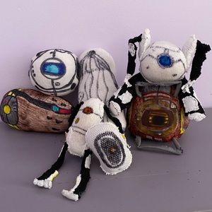 (6) PORTAL 🤖Robot🤖 HANDMADE One-Of-A-Kind PLUSHIES